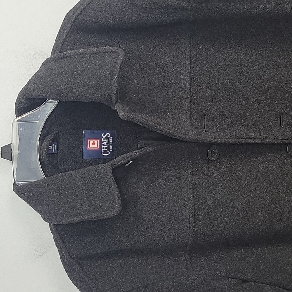 Chaps Charcoal Gray Wool Coat - image 2